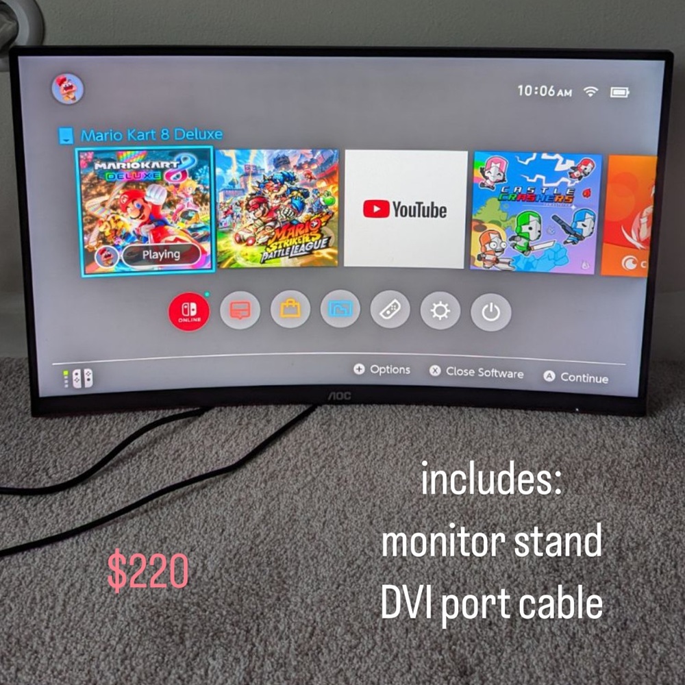 27' inch 2k resolution AOC monitor (curved)